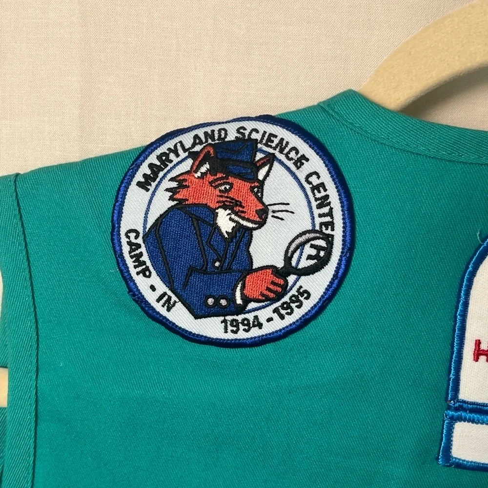 Vintage 90s Girl Scouts USA Badge Vest 1994-96 Honor Troop Patch Lot Union Tag